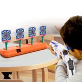 (ABC)Running Shooting Targets for Nerf Guns, Electronic Scoring Targets with 2.8 ft Moving Track, Auto Reset Targets, Spe.