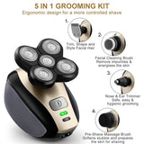 5 in 1 4D Shaver Hair Clipper Nose Hair Washer Face Washer 5 in 1 Rotary Shaver Head