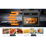 26QT Air Fryer Toaster Oven with Rotisserie, Oil-Free Frying, Steam Oven