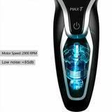 MAX-T Men Electric Razor, Rechargeable Wet & Dry Rotary Electric Shaver for Men (Black)