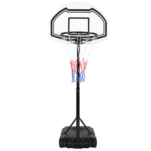 28" x 19" Backboard Adjustable Pool Basketball Hoop System Stand Kid Poolside Swimming Water Maxium Applicable Ball Model 7# White & Black