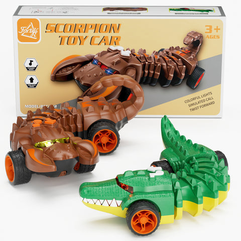 (ABC)Alligator Truck Toys - 2 Pack Crocodile & Scorpion Cars Toys Vehicles Monster Truck, for ages 3+