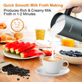 Frother for Coffee, Milk Frother, 4 IN 1 Automatic Hot and Cold Foam Maker