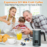 Frother for Coffee, Milk Frother, 4 IN 1 Automatic Hot and Cold Foam Maker