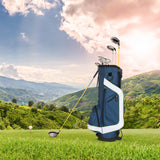 6 Hole Multi-Function Bracket Golf Bag Blue And White