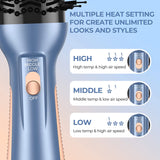 KINGA Hair Dryer Brush In One Blow Dryer Brush Professional Quality Hot Air Brush One Step Blowout Brush Hair Dryer and Volumizer for Drying, Straightening, Curling