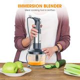 FUNAVO Immersion Hand Blender, 5-in-1 Multi-Function 12 Speed 800W Stainless Steel Handheld (DNSOA)