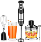 FUNAVO hand blender, 800W 5-in-1 Immersion Hand Blender,12-Speed Multi-function (DNSOA)