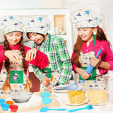 Kids Cooking and Baking Set,37 Pcs Kids Baking DIY Activity Kit Includes Kids Chef Hat and Apron, Oven Mitt,Cookie Cutters,Junior Cooking Set Kids Gift for 6+ Year Old Girls, Boys