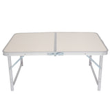 90 x 60 x 70cm Home Use Aluminum Alloy Folding Table White