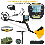 New Metal Detector Discrimination Mode Waterproof LCD 10inch Metal Finder Treasures Seeking Tool w/Shovel ,Bag ,Headphone And Head Lamp