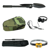 New Metal Detector Discrimination Mode Waterproof LCD 10inch Metal Finder Treasures Seeking Tool w/Shovel ,Bag ,Headphone And Head Lamp