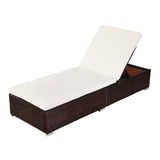 Outdoor Leisure Rattan Furniture Pool Bed / Chaise (Single Sheet)-Brown