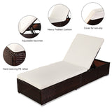 Outdoor Leisure Rattan Furniture Pool Bed / Chaise (Single Sheet)-Brown