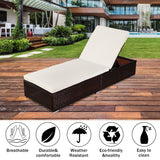 Outdoor Leisure Rattan Furniture Pool Bed / Chaise (Single Sheet)-Brown