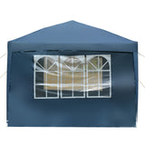 3 x 3m Two Doors & Two Windows Practical Waterproof Right-Angle Folding Tent Blue