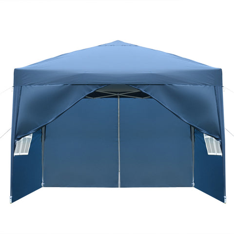 3 x 3m Two Doors & Two Windows Practical Waterproof Right-Angle Folding Tent Blue