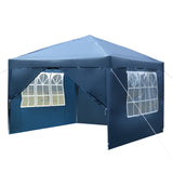 3 x 3m Two Doors & Two Windows Practical Waterproof Right-Angle Folding Tent Blue