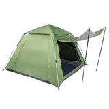 Spring Quick Open Four-Person Family Tent Camping Tent Green