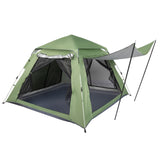 Spring Quick Open Four-Person Family Tent Camping Tent Green