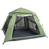 Spring Quick Open Four-Person Family Tent Camping Tent Green