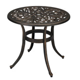 23.6inch Phoenix Table Round Garden Cast Aluminum Table Bronze