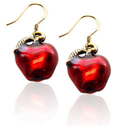 Red Apple Charm Earrings