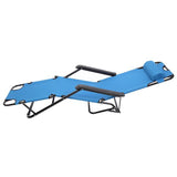 RHC-202 Portable Dual Purposes Extendable Folding Reclining Chair Blue