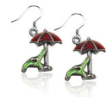 Beach Chair w/Umbrella Charm Earrings