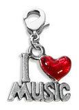 I Love Music Charm Dangle