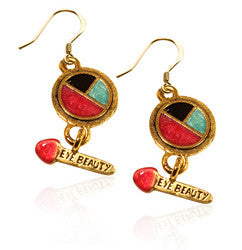 Eye Shadow & Brush Charm Earrings