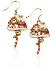 Gingerbread House Charm Earrings