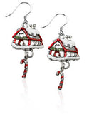 Gingerbread House Charm Earrings