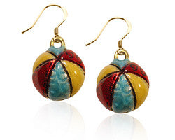 Beach Ball Charm Earrings