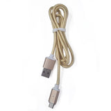 Magnetic Cable 2.4A Micro USB Data Charger 1M Nylon Metal Fast Charging Magnet Cable For HTC Samsung Xiaomi Android Mobile Phone Gold