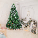 Christmas Tree 6FT 920 Branches Flocking Spray White Tree Plus Pine Cone (YJ) **