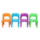 Set of Plastic Table And Chair for Children, One Desk And Four Chairs (50x50x46cm)