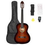 38 inch Classic Guitar with Bag & Board &Belt & Liquid Crystal Tuner & Strings Set **