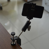 VELEDGE Magic Arm Mount CNC Maching Double Ball Head with 1/4'' Screw for Phone Monitor Gimbal Camera Video Light Tripod black