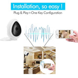 IP Security Camera - 720p, Motion Detection, App Control, 1/4 Inch CMOS, 55-Degree Viewing Angle, Indoor Use