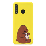 For HUAWEI P30 lite Cute Cartoon Phone Case Ultra Thin Lightweight Soft TPU Phone Case Pure Color Phone Cover with Matching Pattern Adjustable Bracket 8