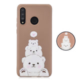 For HUAWEI P30 lite Cute Cartoon Phone Case Ultra Thin Lightweight Soft TPU Phone Case Pure Color Phone Cover with Matching Pattern Adjustable Bracket 8