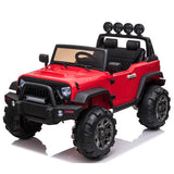 Kids Ride On 12V Car SUV/Jeep MP3 player 2.4GHZ Remote Control with colorful LED Lights - Red **