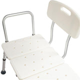 Medical Bathroom Safety Shower Tub Aluminium Alloy Bath Chair Transfer Bench with Wide Seat White