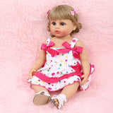 All-Plastic Simulation Doll: 22 Inches Cute Polka Dot Skirt