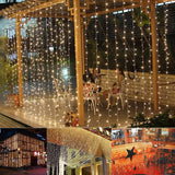 3M x 3M 300-LED Warm White Light Romantic Christmas Wedding Outdoor Decoration Curtain String Light **