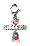 I Love Shopping Charm Dangle