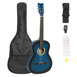 38 inch Folk Guitar with Bag & Board &Belt & Liquid Crystal Tuner & Strings Set **