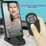 Camera Remote Controller  Wireless Bluetooth Shutter Handheld Battery Powered Remote Control  white