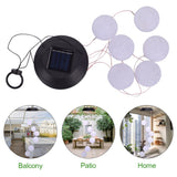 2V 40maH Solar Smart Light Control Wave Ball Wind Chime Style Corridor Decoration Pendant 6 F5 Lamp Beads Black Solar Panel Colorful Light **